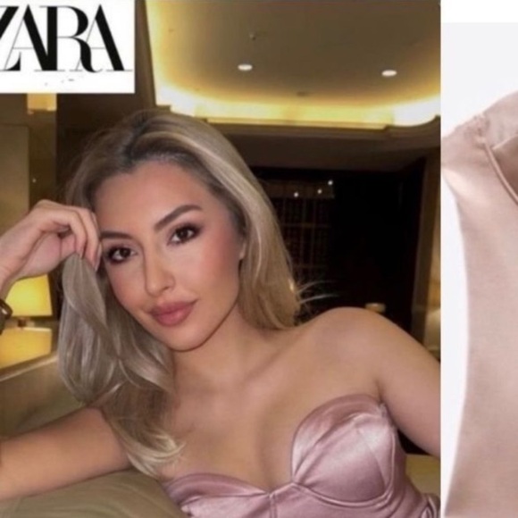 ZARA Silk Bustier Bodysuit - Picture 3 of 10